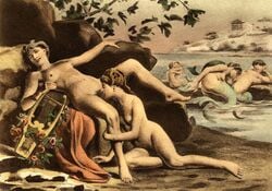 ancient_greece ancient_history barefoot cunnilingus edouard-henri_avril european_mythology female female/female female_pubic_hair fine_art greek_mythology history mermaid monster_girl multiple_girls mythology oral orgy public_domain sappho sex straight_hair traditional_art yuri