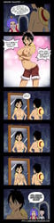 1girls areola bentham bon_clay breast_fondling breast_grab breast_squeeze breasts busty cleavage comic emporio_ivankov female funny genderswap_(mtf) horu_horu_no_mi hourglass_figure jaredofart luffyko male monkey_d_luffy nipples one_piece rule_63 scar straw_hat text voluptuous