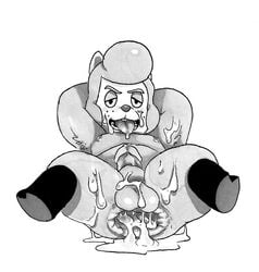 after_sex afterglow animal_crossing anus arms_behind_head ass balls black_and_white cum cum_in_ass cum_inside cum_on_arm cum_on_ass cum_on_balls cum_on_face cyrus_(animal_crossing) erection fur gaping gaping_anus glitter_trap_boy humanoid_penis leaking leaking_anus legs_up looking_at_viewer lying male male_only marker_(artwork) monochrome nintendo on_back open_mouth penis pompadour solo spread_legs spreading tongue tongue_out traditional_media_(artwork)