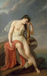 1girls female fine_art greek_mythology lyre painting_(artwork) pierre-narcisse_guerin public_domain sappho smooth_skin tagme traditional_art