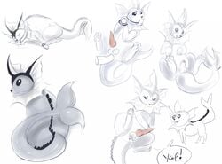 animal_genitalia animal_penis balls eeveelution feral genitals larvitar_(artist) male nintendo penis pokémon_(species) pokemon pokemon_(species) tagme tapering_penis vaporeon