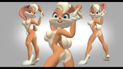 3d anthro ass barefoot breasts female female_only fur furry furry_ass furry_breasts furry_ears furry_tail gloves hair jakebcha lola_bunny long_ears looney_tunes mammal pose rabbit raised_tail short_hair solo space_jam standing tagme tail the_looney_tunes_show