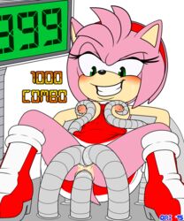 1girls 2015 amy_rose anal anal_sex anthro ass big_eyes clothes dated double_vaginal english_text female furry grin half-closed_eyes hedgehog leaning leaning_back looking_at_viewer orichalcum_(artist) penetration robot smile solo sonic_(series) tentacles text vaginal_penetration watermark