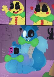 ... anal anal_sex anthro ass ass_grab balls belly belly_bulge belly_expansion big_ass big_balls big_belly big_butt big_dom_small_sub bodily_fluids brother brothers bulge comic doggy_style duo english_text femboy femboy_on_femboy femboysub furry gay gay_domination gay_sex grabbing_ass grabbing_hair incest male nervous plushtrapboyuwu ragplush_(plushtrapboyuwu) surprised surprised_expression yaoi