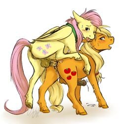 1boy 1futa anal anal_lips anal_sex animal_genitalia applejack_(mlp) cartoonlion cum cum_in_ass cum_inside equine excessive_cum feral fluttershy_(mlp) friendship_is_magic fucked_silly full-package_futanari furry futa_on_male futanari half-closed_eyes handsfree_ejaculation herm intersex looking_back my_little_pony overflow puffy_anus pussy_juice sweat