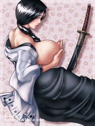 1girls bleach female female_only hair_between_breasts kuroyagi_studio solo tagme unohana_retsu