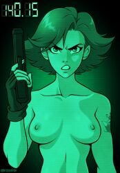 1girl 1girls alert athletic athletic_female blue_eyes blue_eyes_female breasts completely_naked completely_naked_female completely_nude completely_nude_female darthguyford defensive exposed_breasts female female_focus female_only female_solo fingerless_gloves glaring glaring_at_viewer gray_eyes gun holding_gun holding_weapon human human_female human_only human_solo meryl_silverburgh metal_gear metal_gear_solid nipples nude only_female red_hair reddish_hair scowl short_hair sole_female solo solo_female solo_focus tagme tattoo tattoo_on_arm tattooed_arm upper_body upper_body_focus