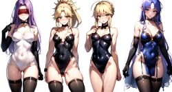 2024 4girls ai_generated artoria_pendragon fate/apocrypha fate/grand_order fate/stay_night fate_(series) female female_focus female_only kxy lingerie medea_(fate) medusa_(fate) mordred_(fate)