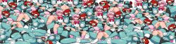 78_(tky8) bishoujo_senshi_sailor_moon censored clones clothing crossdressing_male cum exposed_breasts face_in_breasts femboy haikyun handjob large_breasts oppai otoko_no_ko panties pixel_art