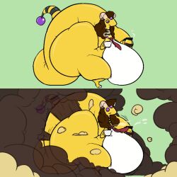 1boy ampharos anthro ass big_ass big_belly big_butt big_fart big_tail brown_hair cloud clouds coffee coffee_cup coffee_mug curly_hair dark_fart fart fart_cloud fart_everywhere fart_fetish farting furry horns huge_ass huge_fart hyper_ass hyper_belly hyper_butt hyper_fart hyper_tail image_set long_hair male male_only muffled_fart oc original_character pokemon pokemon_(species) sequence shiny_ass shiny_butt shiny_skin shiny_tail storebrandgenerics stormy_fart tail tie