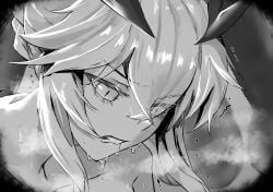 1girls artoria_pendragon artoria_pendragon_(lancer) artoria_pendragon_(lancer_alter) fate/grand_order fate_(series) female hs_mollu monochrome zoophilia