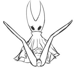 blush clitoris clothed clothed_sex clothing disembodied_penis dress duo female hollow_knight hornet_(hollow_knight) humanoid kdd legs_up male male_penetrating monochrome penetration penis pussy sex simple_background solo_focus straight vaginal_penetration white_background