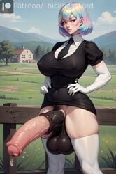 1futa ai_generated balls big_breasts blue_eyes blue_hair breasts curvaceous curves curvy curvy_body curvy_figure curvy_hips diamond_(land_of_the_lustrous) futa_only futanari handwear hi_res high_resolution highres horse_penis horsecock horsecock_futanari hourglass_figure houseki_no_kuni huge_balls huge_breasts huge_cock land_of_the_lustrous legwear long_legs massive_balls massive_penis massive_testicles massive_thighs multicolored_hair penis purple_hair semi-erect sheath shiny_skin shirt skirt solo solo_focus solo_futa stable_diffusion testicles thick_thighs thicknesslord thunder_thighs thunderthighs tie veiny_penis voluptuous white_legwear wide_hips