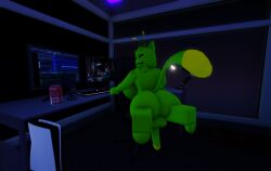 1futa 3d alien artist_request back back_view big_breasts big_penis furry futa_only futanari gnarpian gnarpy_(regretevator) huge_ass huge_balls huge_breasts huge_cock looking_back regretevator roblox roblox_avatar roblox_game robloxian solo tagme