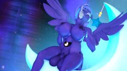 1futa 3d 3d_(artwork) alicorn animal_genitalia animal_penis anthro balls big_breasts blue_body blue_eyes blue_hair blue_skin bodily_fluids breasts crown cum cumshot cutie_mark ejaculation equid equine equine_genitalia equine_penis friendship_is_magic futa_only futanari genital_fluids hasbro mammal my_little_pony navel nipples nude penis princess_luna_(mlp) silkworm205 source_filmmaker spread_wings wings