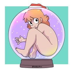 ass bubble christmas encasement nebularts nude red_hair snowglobe tagme trapped