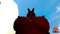 3d alisa_bosconovitch animated breasts demon_girl erection fellatio futanari gif intersex large_breasts nipples no_sound oral penis resort source_filmmaker tekken video wrh