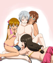 1boy 3girls amy_(suisei_no_gargantia) censored female ledo_(suisei_no_gargantia) male melty_(suisei_no_gargantia) saaya_(suisei_no_gargantia) suisei_no_gargantia