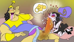 1boy 1girls age_difference clothing cum disney disney_villains dress female gilf human kronk male oral_sex penis peruvian_male testicles the_emperor's_new_groove uncensored yzma