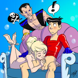 1girls 2013 aeolus06 aqualad crossover dc garth garth_bernstein marvel namor namor_the_sub-mariner namorita oral penis royalty teen_titans