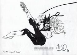 barbara_gordon batgirl batman_(series) breasts cornnell_clarke dc dc_comics monochrome nipples tagme