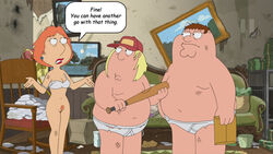 chris_griffin family_guy female human lois_griffin male money peter_griffin pubic_hair tagme tattered_clothing text