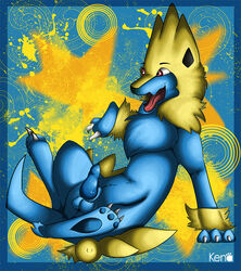 color fur furry kena male male_only manectric nintendo penis pokémon_(species) pokemon solo