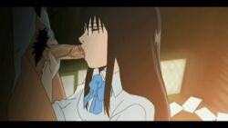 1girls animated black_hair closed_eyes clothed_female_nude_male erection fellatio female female_focus glans glasses holding_penis long_hair oral pale-skinned_female pale_skin panchira_teacher partial_male penis penis_grab pubic_hair school_uniform schoolgirl sucking sucking_penis teenage_girl teenager testicles uncensored veiny_penis young