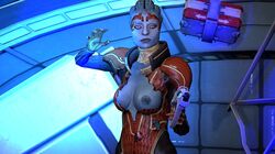 1girls 3d breasts female female_only knogg looking_at_viewer mass_effect samara solo tagme