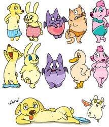 almost_naked_animals batty breasts bunny duck furry howie howie_(almost_naked_animals) nipples nishi penis pink_hair poodle pussy tagme