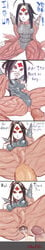 1girls aka6 anal anal_creampie anal_penetration anal_sex asking_for_it breasts clitoris comic creampie cum cum_inside cum_out_ass english_text expressionless eyeless female gaping gaping_anus hand_on_breast hand_on_mouth ileum_(skullgirls) imminent_sex labia_majora labia_minora leotard mask penis simple_background skullgirls text vagina white_background