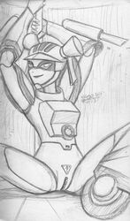 1girls alien alien_girl female female_only korblborp lickety_split_(transformers) mechanical monochrome pole pole_dancing pussy robot robot_girl sketch solo striptease tagme transformers transformers_animated