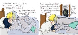 comic female hatake_kakashi hidden_sex human hyuuga_hinata male mattwilson83 missionary_position naruto under_the_covers uzumaki_naruto