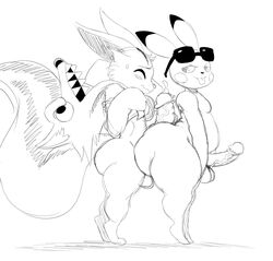 2016 2boys anthro ass back belly big_ass big_booty_pikachu big_penis big_tail big_testicles black_nose blush buttjob chubby claws closed_eyes crossover cum duo erection eyewear feet furry gay glasses hi_res holding huge_ass huge_penis interspecies large_ass long_ears looking_back male male_only mammal monochrome nintendo no_nipples nude orgasm original_character outercourse paws penis pikachu pokémon_(species) pokemon pokemon_rgby ratatoskr_(smite) rodent side_view simple_background smile smite squirrel sssonic2 standing sunglasses sweat tail teapot_(body_type) testicles thick_thighs tongue tongue_out trap veins veiny_penis video_game white_background yaoi