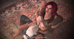 1boy 1girls 3d cd_projekt_red dicsaw geralt_of_rivia light-skinned_male tagme the_witcher the_witcher_(series) the_witcher_2 the_witcher_3:_wild_hunt triss_merigold