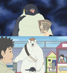 emperor_penguin penguin polar_bear shirokuma_cafe tagme