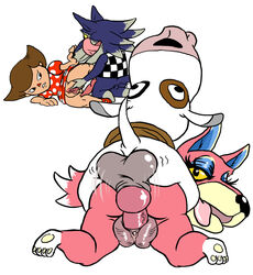 animal_crossing animal_crossing_girl animal_genitalia annoyed anthro anthro_on_anthro balls blue_fur bones_(animal_crossing) brown_hair canine canine_penis dog doggy_style female female_on_anthro fingering freya_(animal_crossing) fur furry hair human human_on_anthro josemalvado knot lobo_(animal_crossing) male nintendo penetration penis pink_fur puffy_pussy pussy sex straight tongue tongue_out vaginal vaginal_penetration villager_(animal_crossing) white_fur wolf yellow_sclera