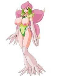 1girls 4_wings digimon digimon_(species) digimon_xros_wars fairy fairy_wings female female_only flower_petals glamour_works lilamon petal_wings petals plant plant_girl solo tagme wings