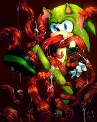 anal anthro anthro_penetrated blood blowjob blue_eyes cum_in_ass cum_in_mouth cum_inside dragonichigo empty_eyes forced hedgehog leather_jacket male_only mind_break mobian_(species) rape restrained scourge_the_hedgehog sonic_(series) sonic_the_hedgehog_(archie) sonic_the_hedgehog_(comics) sonic_the_hedgehog_(series) tagme tentacle tentacle_on_male tentacle_rape tentacles