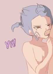 androgynous animated fellatio femboy gay inazuma_eleven inazuma_eleven_go kyosuke_tsurugi male male_only nenna nennanennanenna oral oral_sex trap yaoi