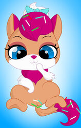 :3 blue_eyes cat feline female female_only front_view fur furry_ears furry_tail hair littlest_pet_shop mammal ohohokapi pink_hair solo sugar_sprinkles tagme tail