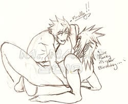 adoptive_siblings anal anal_sex disney gay kingdom_hearts m._nash male male_only monochrome nude penis rough_sketch square_enix tagme terra_(kingdom_hearts) ventus yaoi