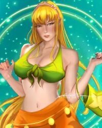 2020s 2021 4kids_entertainment blonde_hair green_bra human_form medium_breasts nickelodeon rainbow_(animation_studio) stella_(winx_club) winx_club yellow_eyes yellow_hair