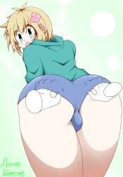 ass ass_focus ass_grab ass_up basil_(omori) blonde_hair blue_eyes blush bulge disembodied_hand embarrassed femboy femboysub forced forced_exposure forced_presentation forced_yaoi fully_clothed gay grabbing grabbing_ass grabbing_from_behind grope groping hands_on_ass imminent_rape imminent_sex male male_focus male_only omori rape shocked shocked_expression short_shorts slime_scheme submissive submissive_male thick_ass thick_thighs yaoi