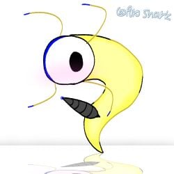 non-human non-human_only non-human_penis one_eye overseer_(rain_world) penis rain_world simple_background toony yellow_body