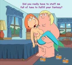 chris_griffin cosplay family_guy incest lois_griffin mermaid perversion tuna