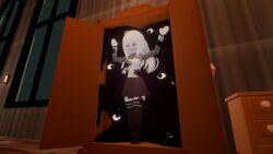 big_breasts blue_eyes blush closet doors_(roblox) eyes grabbing_breasts raped_by_monster roblox roblox_avatar seek_(doors) white_hair