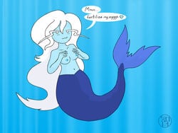 adventure_time blue_theme coldfusion dialogue ice_queen_(adventure_time) mermaid speech_bubble tagme text