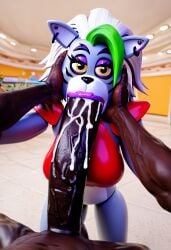 3d ai_generated cum_in_mouth cum_leaking dark-skinned_male five_nights_at_freddy&#039;s five_nights_at_freddy&#039;s:_security_breach fnaf huge_cock hyper_penis leaking_cum oral oral_creampie oral_penetration oral_sex roxanne_wolf_(fnaf) will_of_ai