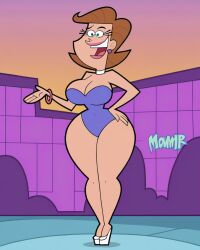 ai_generated borednlonely curvaceous curvy large_breasts milf nickelodeon nicktoons the_fairly_oddparents thick_legs thick_thighs timmy&#039;s_mom wide_hips